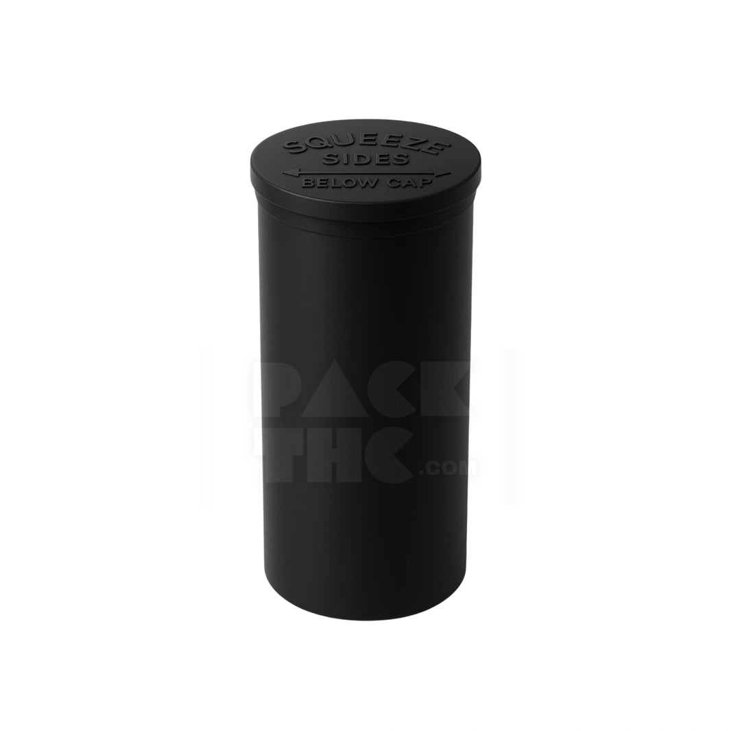 60 DRAM POP TOP VIAL - 1/2OZ - BLACK - (75 COUNT)