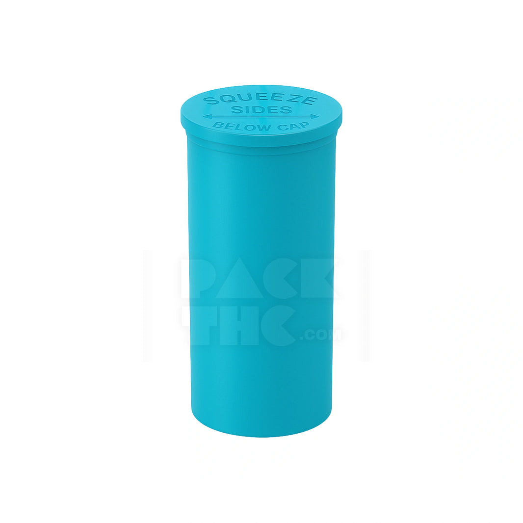 60 DRAM POP TOP VIAL - 1/2OZ - AQUA BLUE - (75 COUNT)