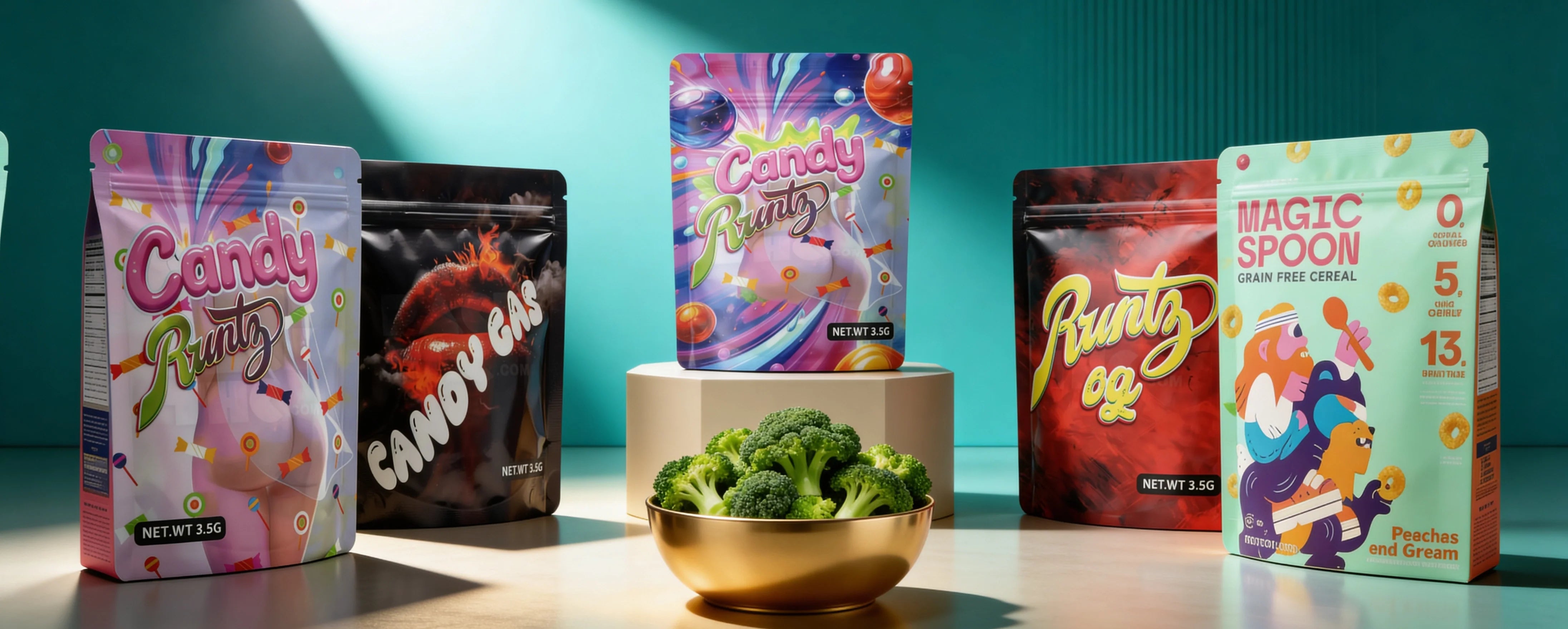 Pre Designed 3.5 Grams Mylar Bags