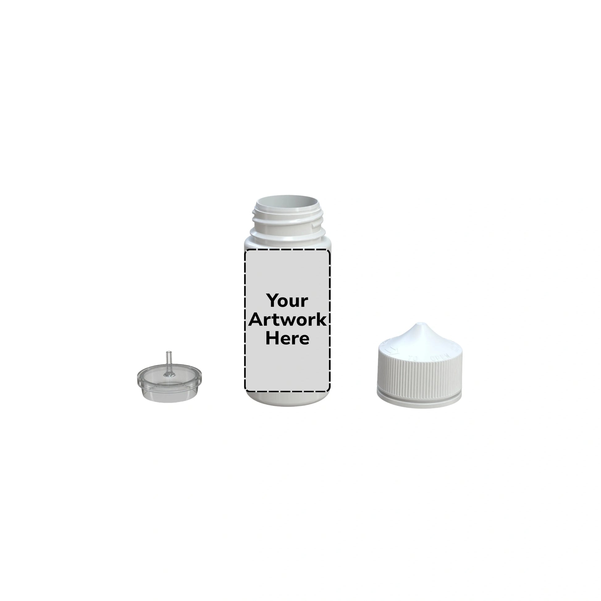 100ml v3 unicorn bottle opaque white