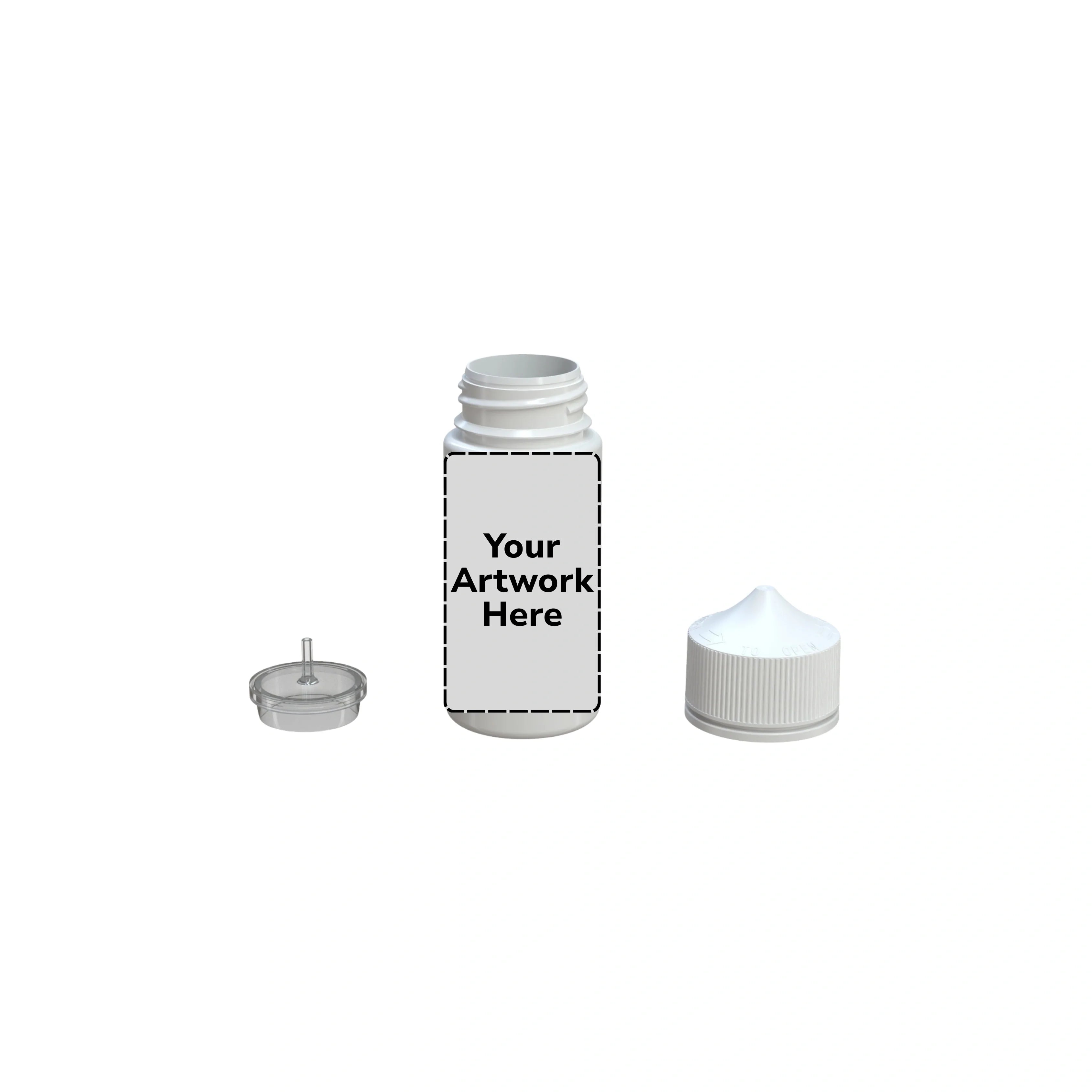 100ml v3 unicorn bottle opaque white