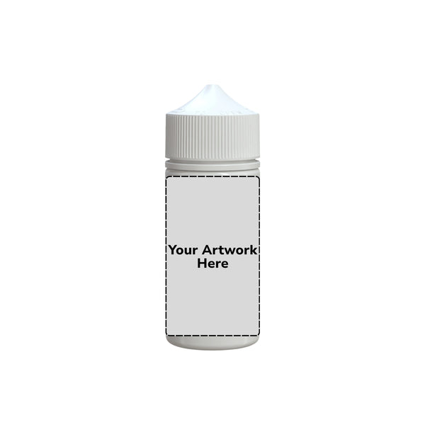 Chubby Gorilla 100ML V3 Unicorn Plastic Squeeze Bottle PET CR – Opaque White with White Cap