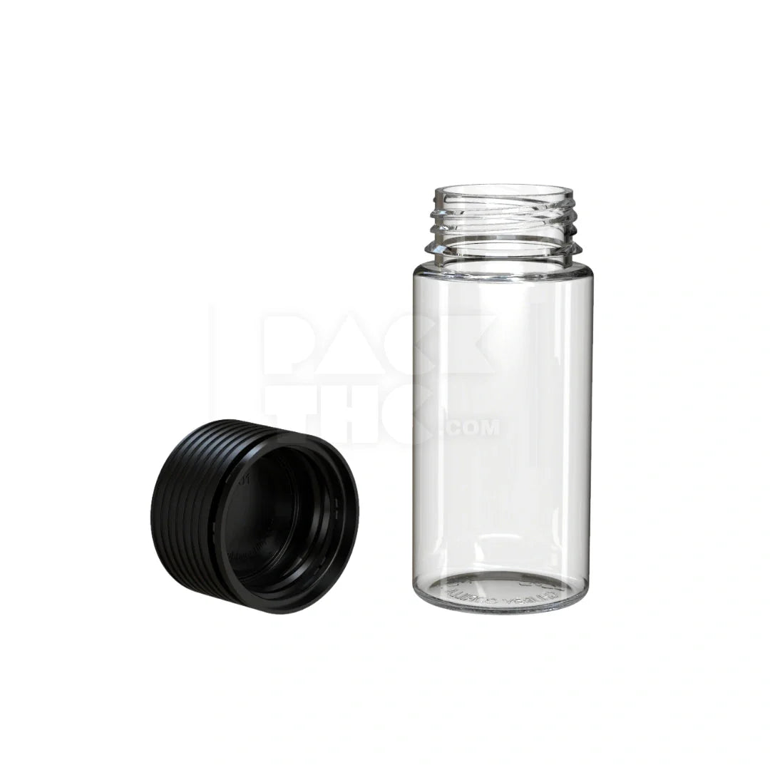 100ml spiral cr bottle clear natural black cap 400 count