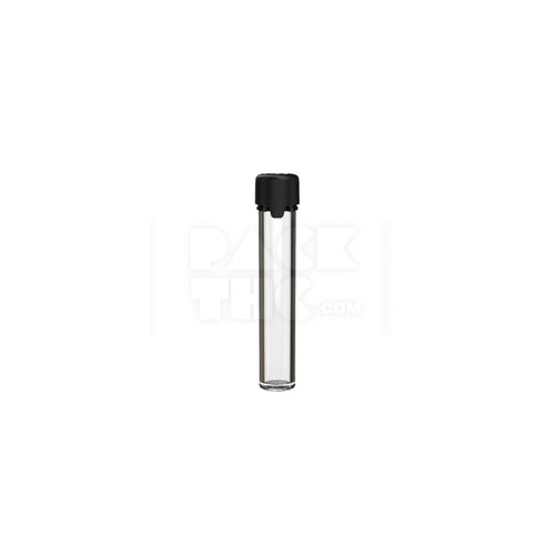 100mm aviator cr tube flat bottom clear natural black cap 500 count