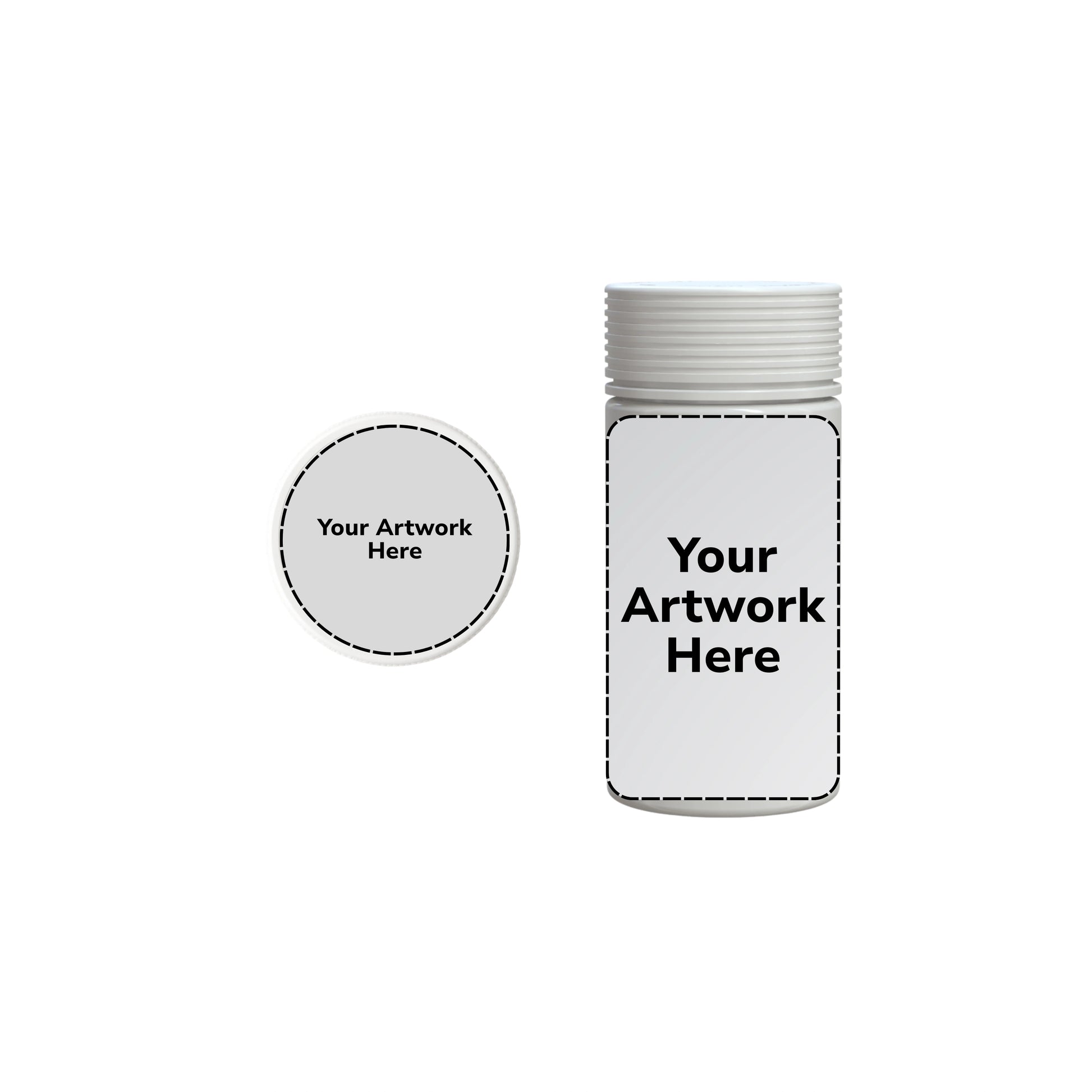 6oz spiral cr jar with application opaque white