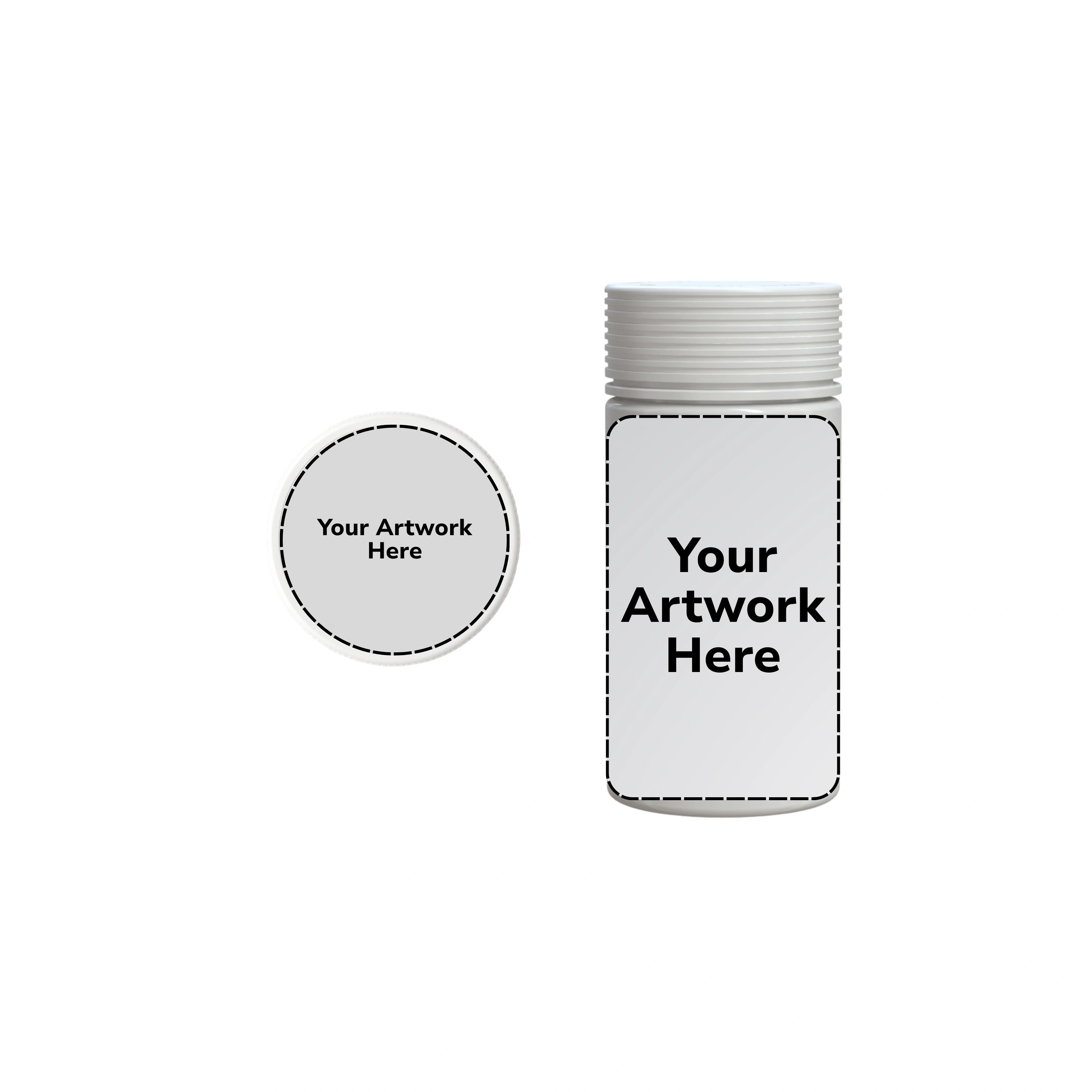 6oz spiral cr jar with application opaque white
