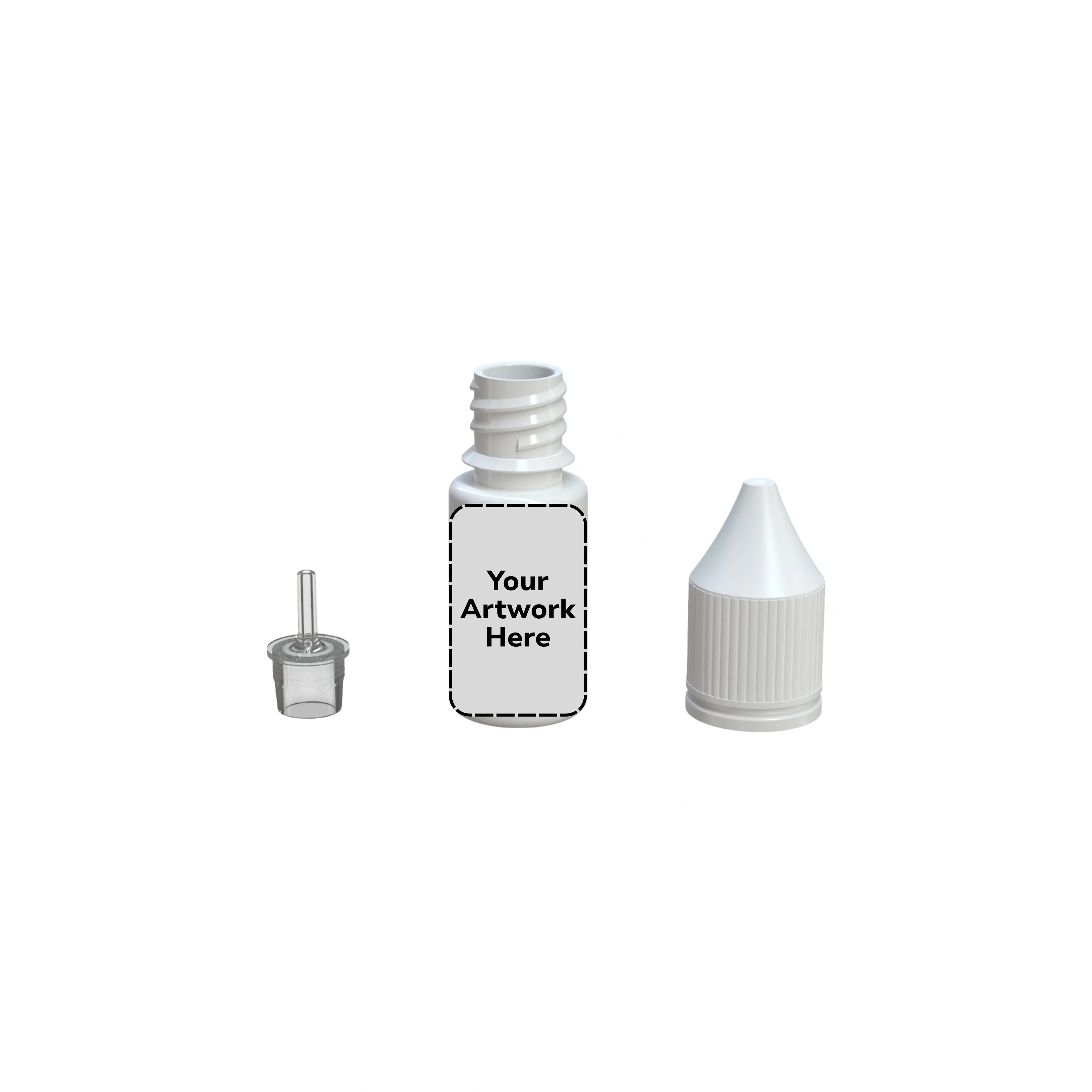 10ml unicorn bottle opaque white