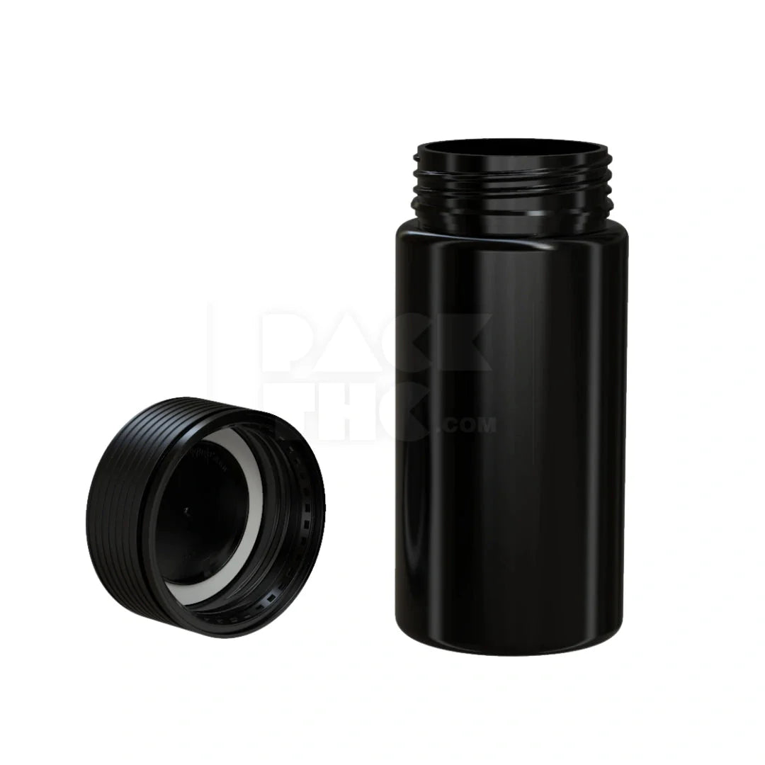 10oz 300cc spiral wide mouth container opaque black 120 count