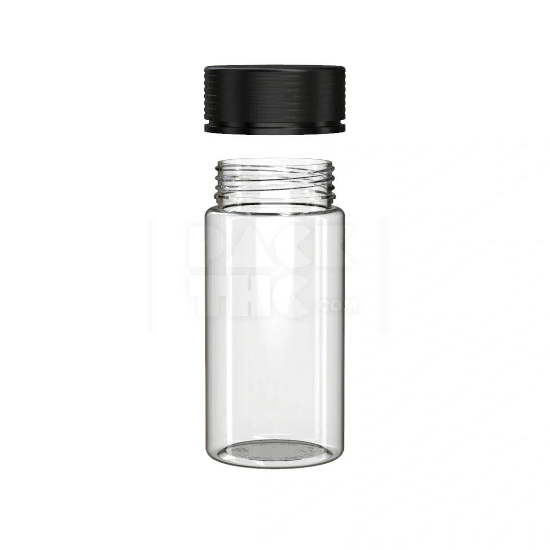 10oz 300cc spiral wide mouth container clear natural black cap 120 count