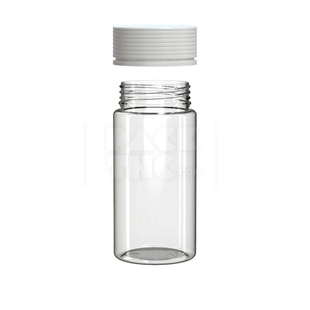 10oz 300cc spiral wide mouth container clear natural white cap 120 count
