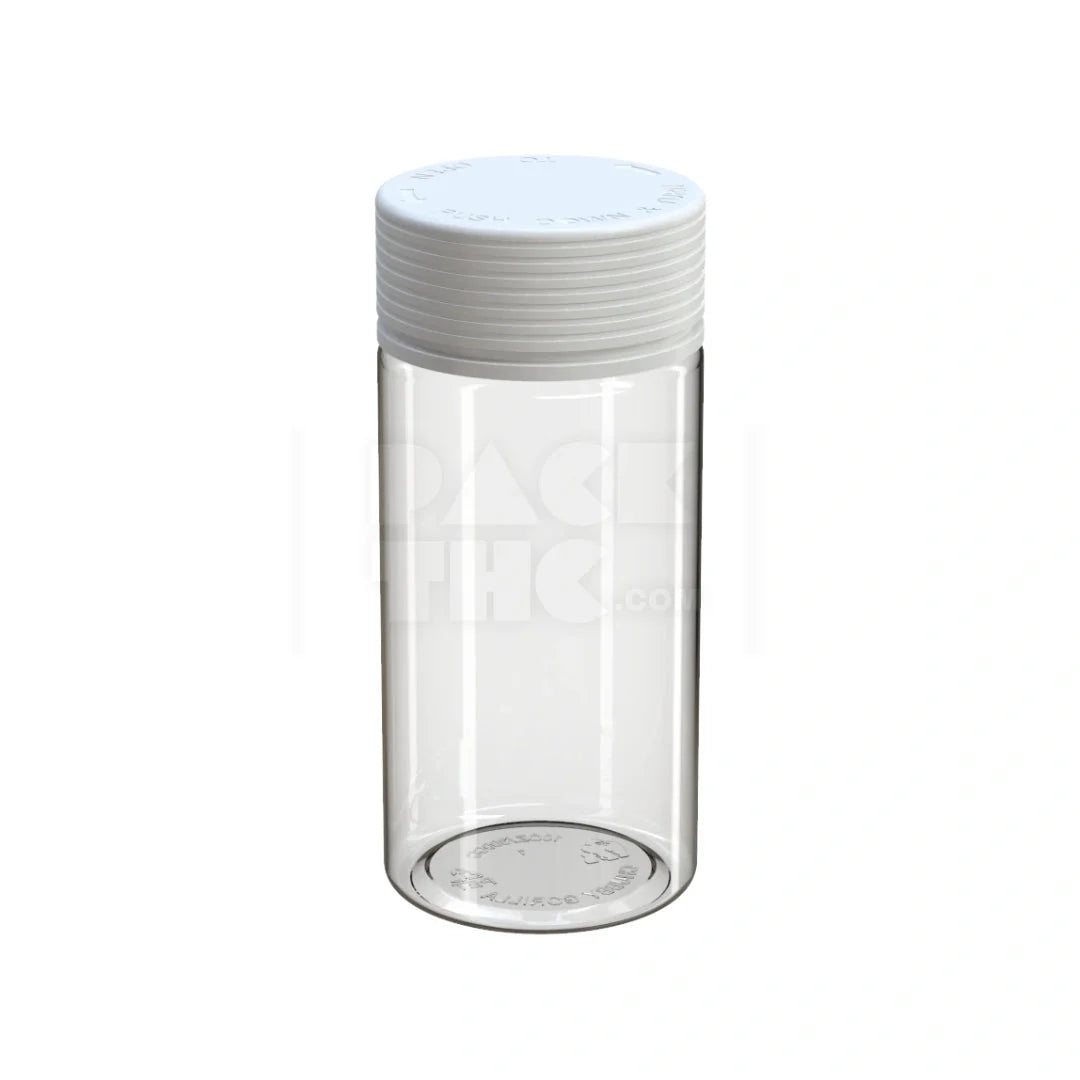 10oz 300cc spiral wide mouth container clear natural white cap 120 count
