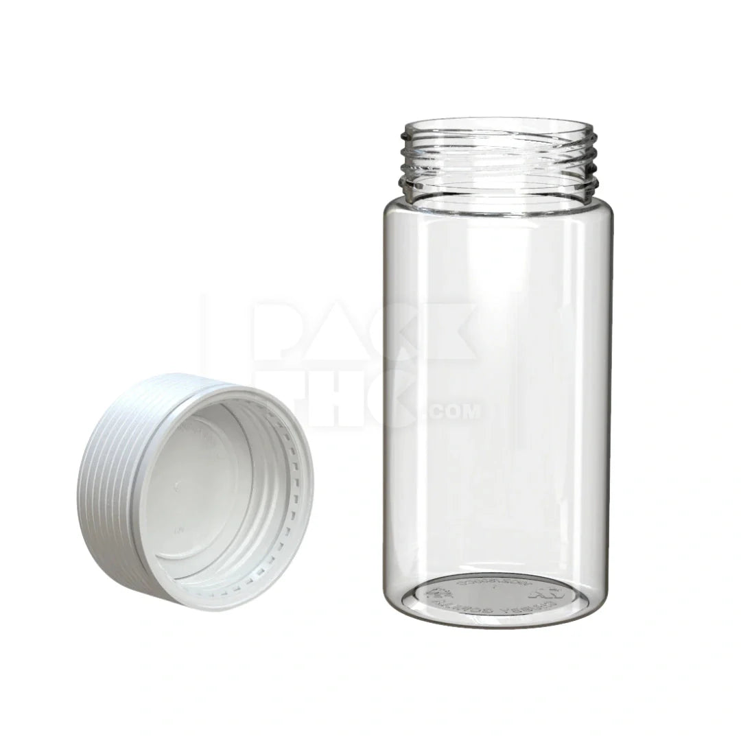 10oz 300cc spiral wide mouth container clear natural white cap 120 count