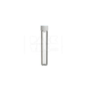 115mm aviator tube flat bottom clear natural white cap 500 count