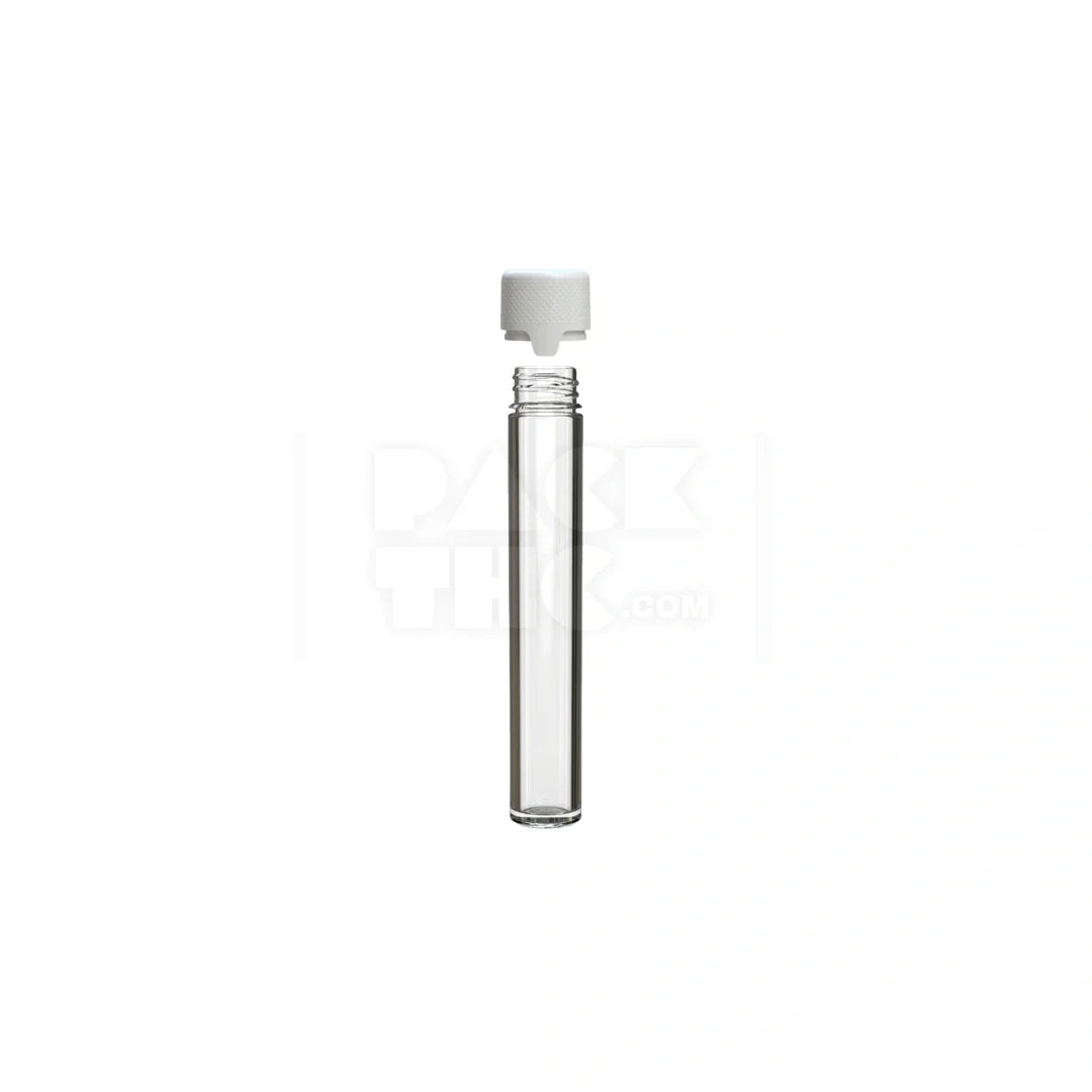 115mm aviator tube flat bottom clear natural white cap 500 count