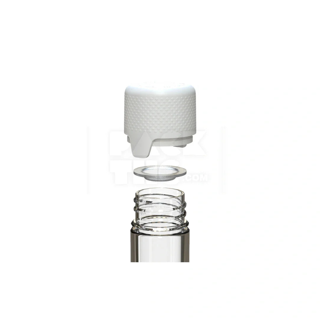115mm aviator tube flat bottom clear natural white cap 500 count