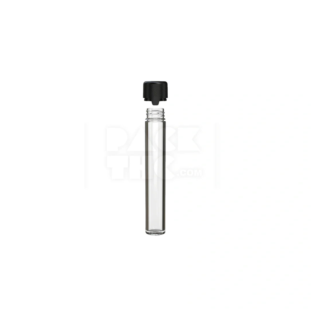 115mm aviator tube flat bottom clear natural black cap 500 count