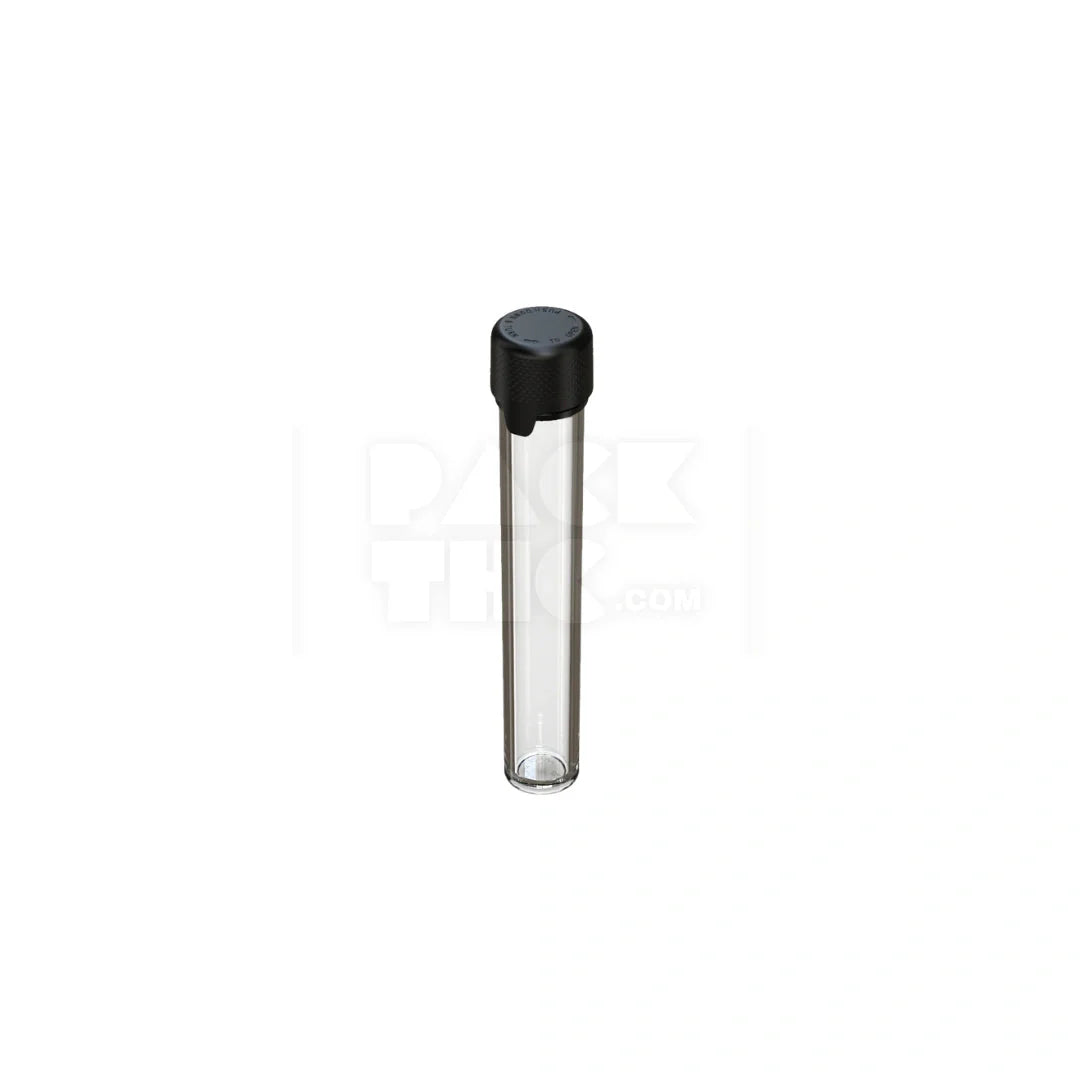 115mm aviator tube flat bottom clear natural black cap 500 count