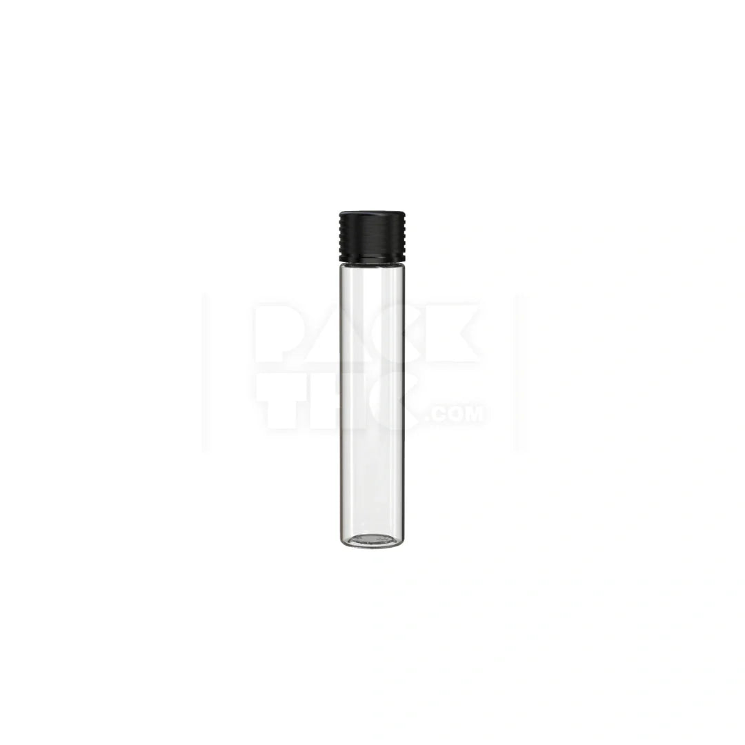 115mm aviator tube flat bottom clear natural black cap 500 count