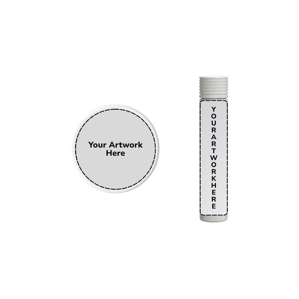 Chubby Gorilla 115mm Spiral CR Plastic Blunt Tubes – Opaque White with White Cap