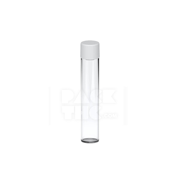 116mm Plastic Blunt Tube - White Lid - (500 Count)