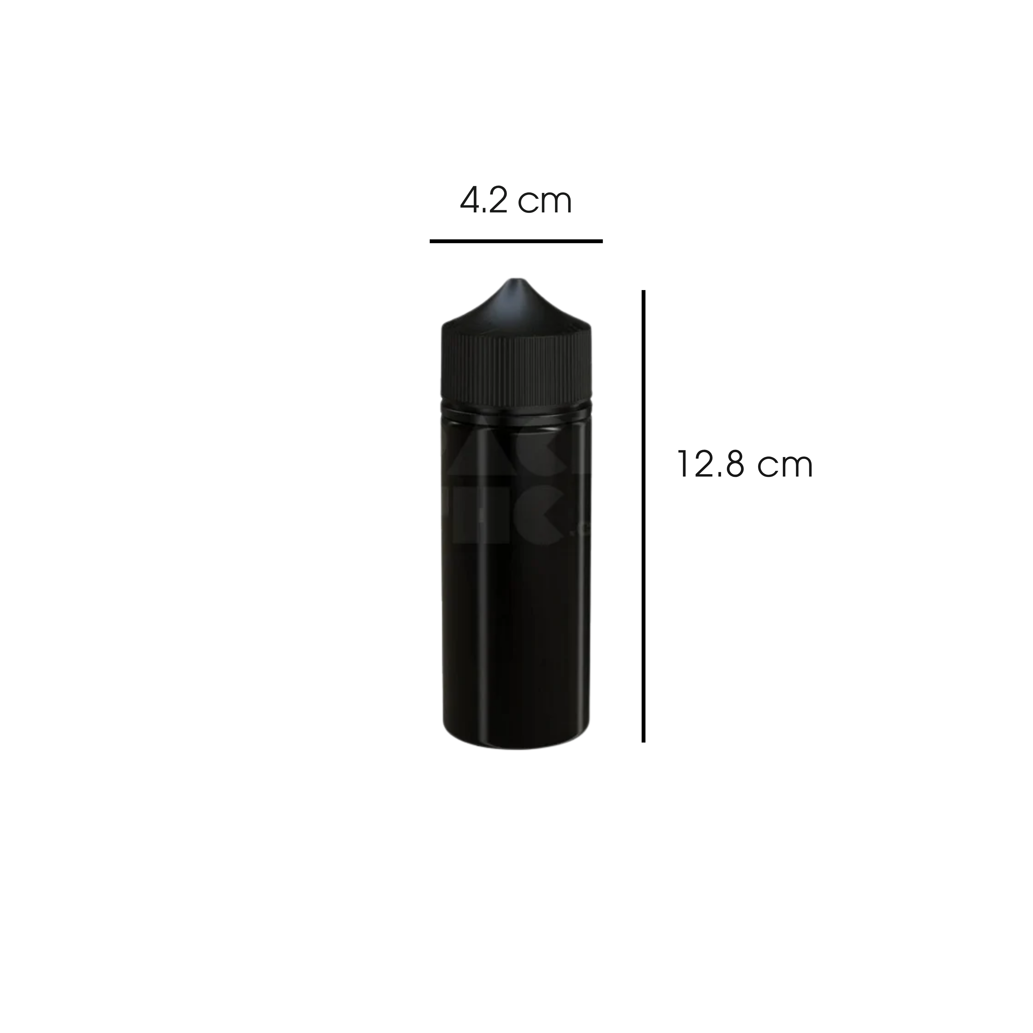 120ml PET Reducer Unicorn Bottle Black - (400 count)