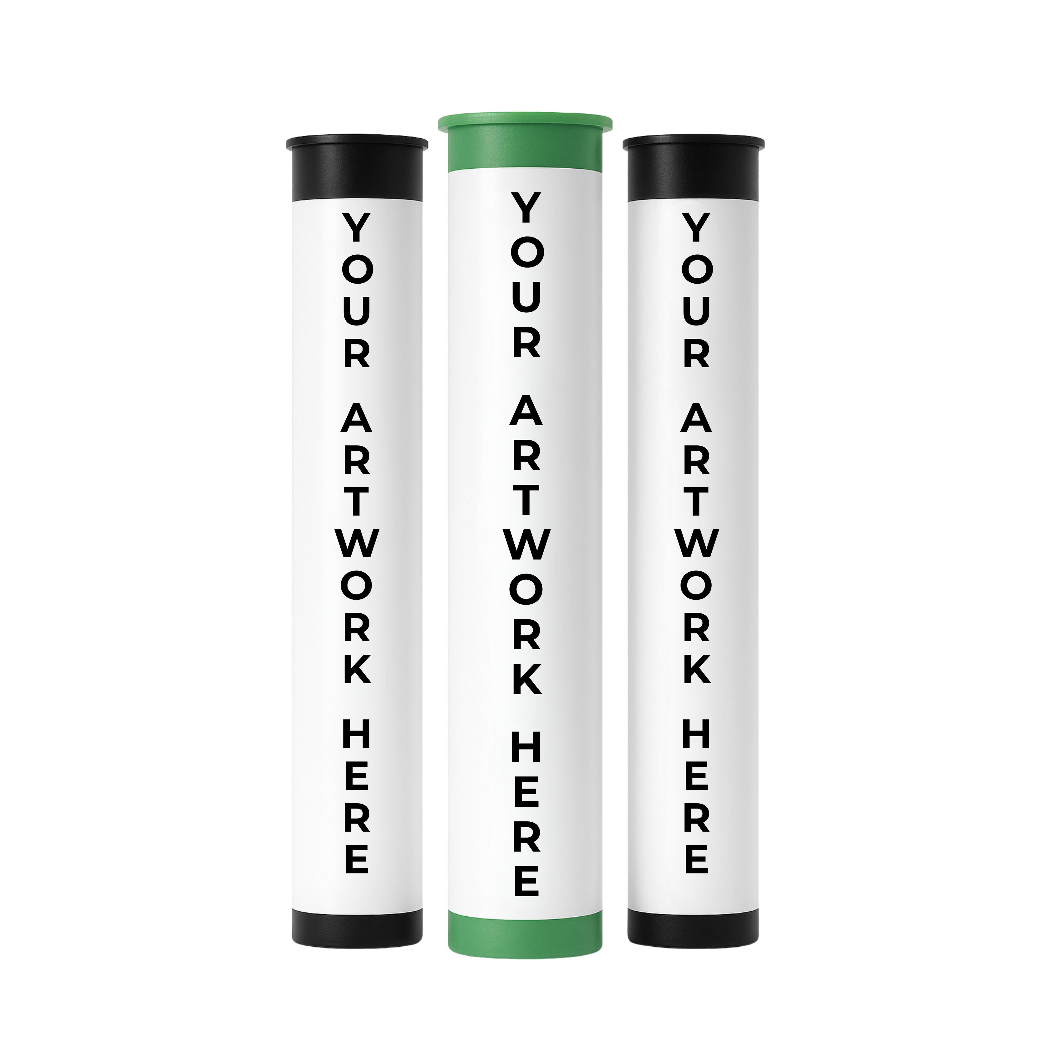 116 mm cr pre roll pop top tube black 1000