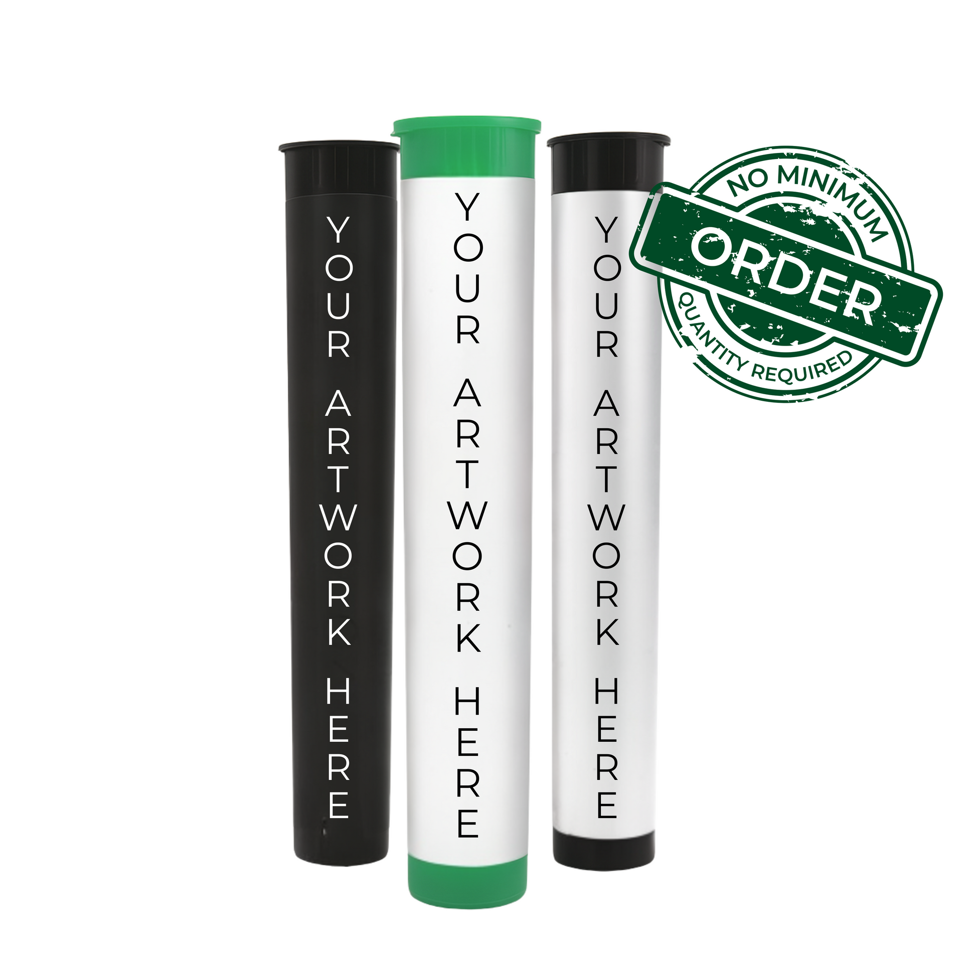 116 mm cr pre roll pop top tube black 1000