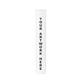 116mm Custom Pre Roll Pop Tube - White - (1000 Count)