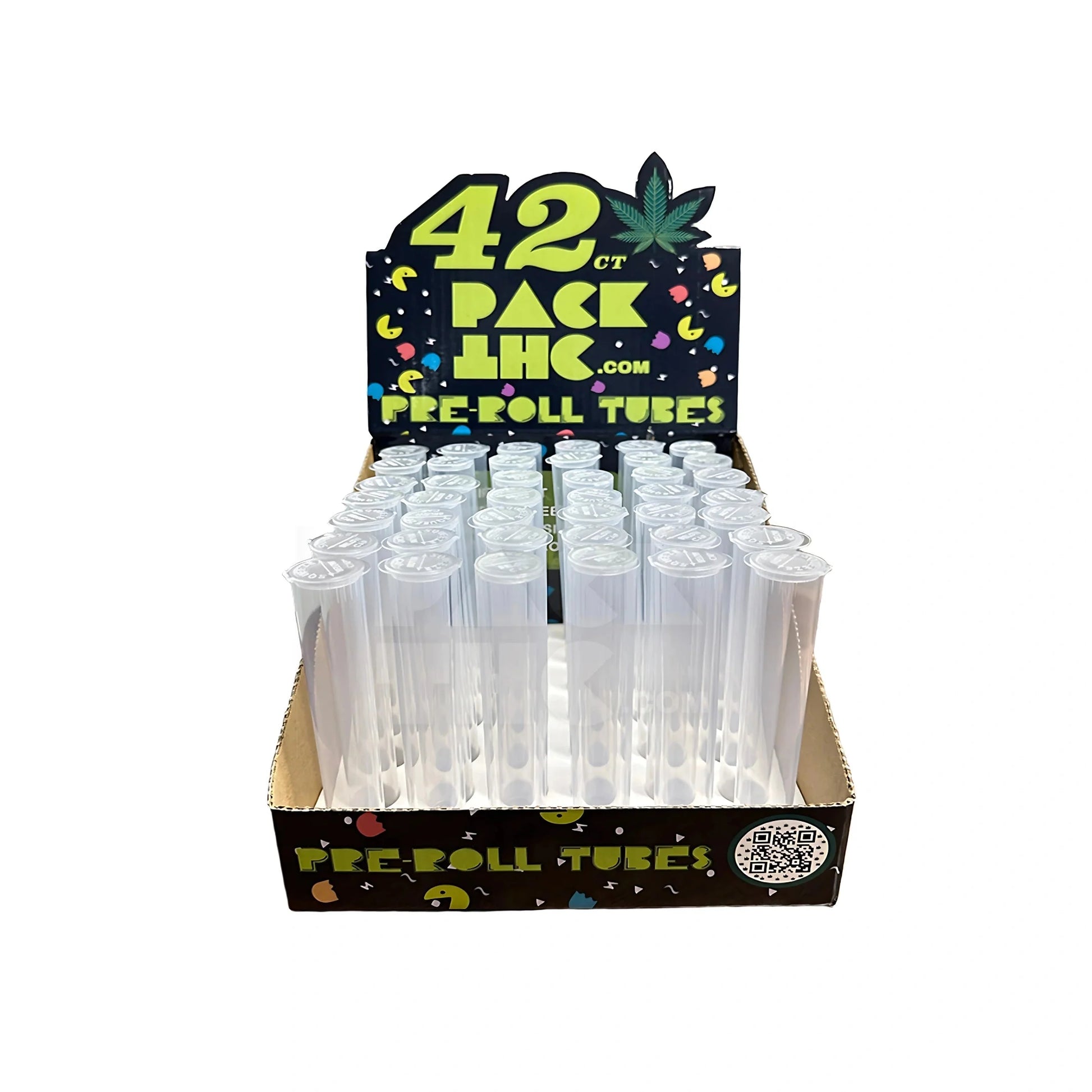 72mm cr pop top tube clear 42 count display pack