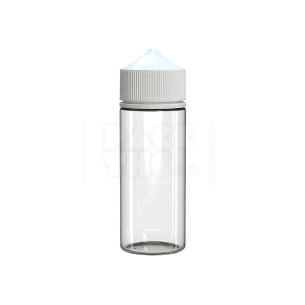 120ml Child Resistant Unicorn Bottle Clear with White Cap - (400 count)