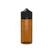 120ml v3 pet unicorn bottle cr translucent amber black cap 400 count