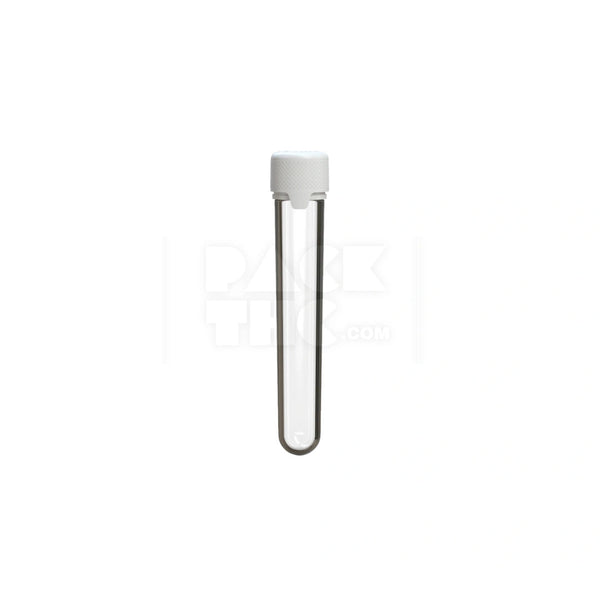 120mm Clear Aviator Child Resistant Pre Roll Tube White Cap - (500 count)
