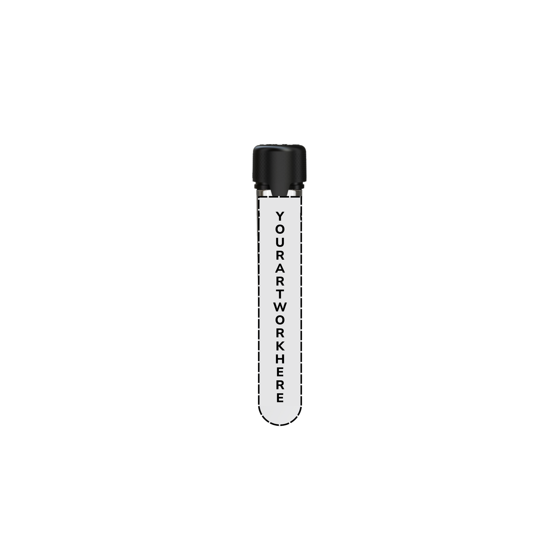 120mm aviator cr blunt tube clear black cap