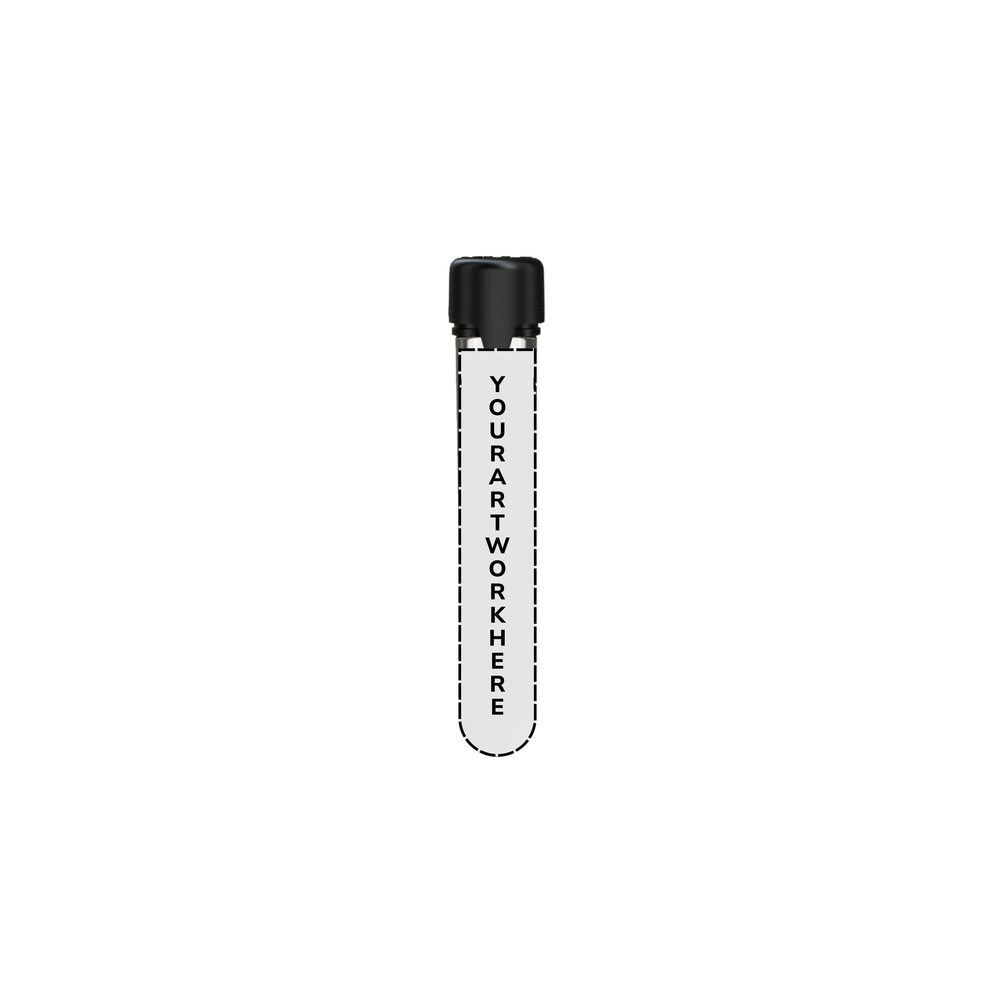 120mm aviator cr blunt tube clear black cap