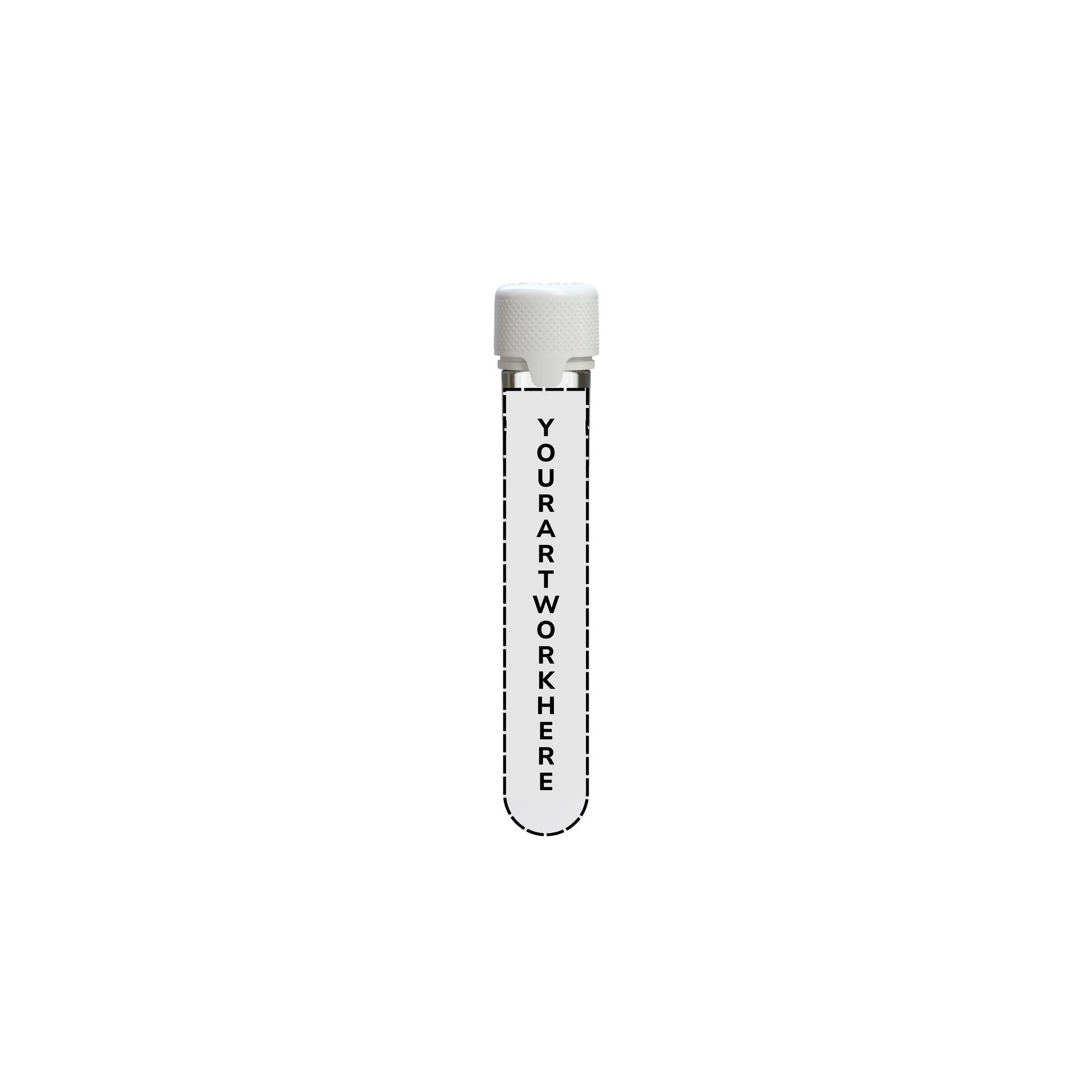 120mm aviator cr blunt tube clear white cap