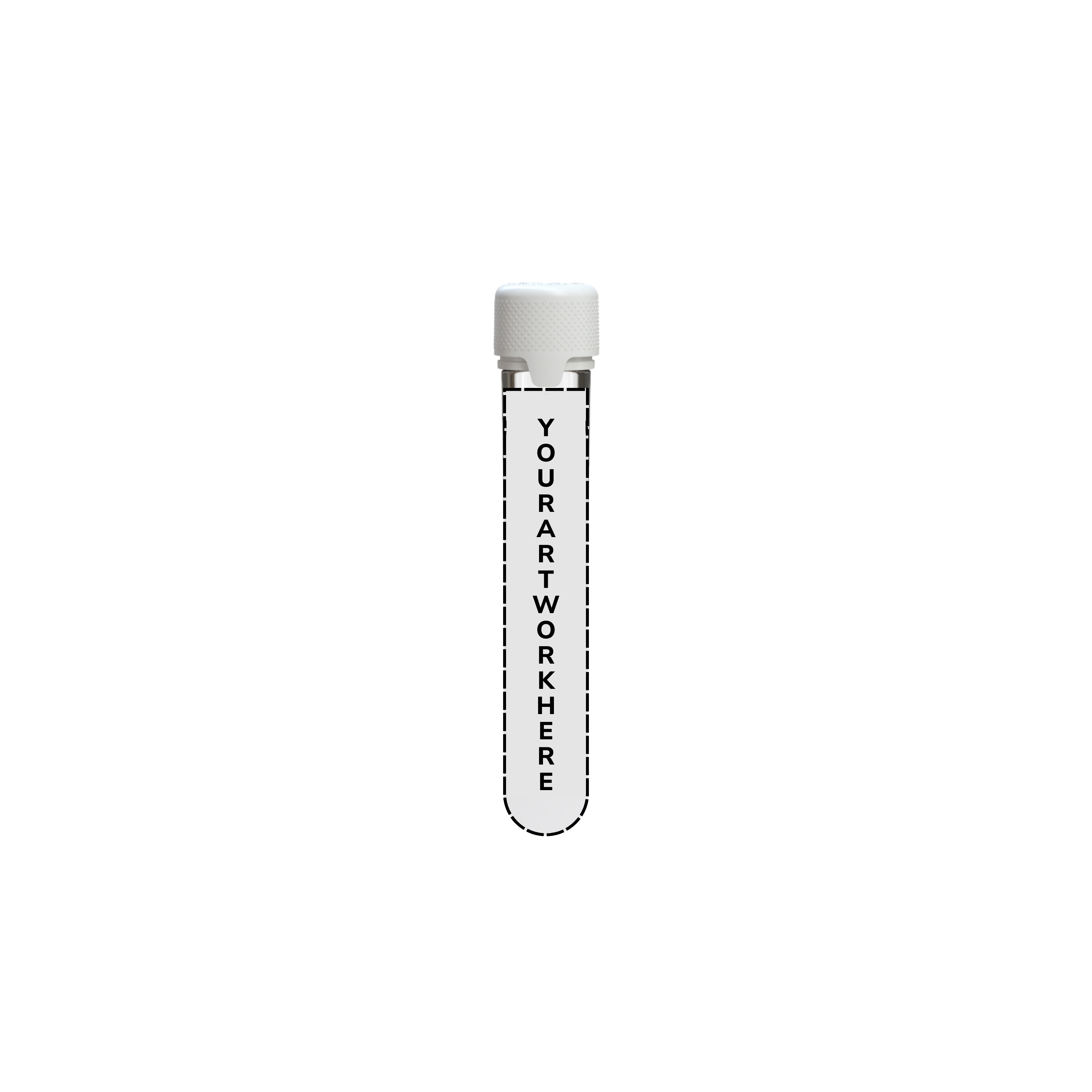 120mm aviator cr blunt tube clear white cap