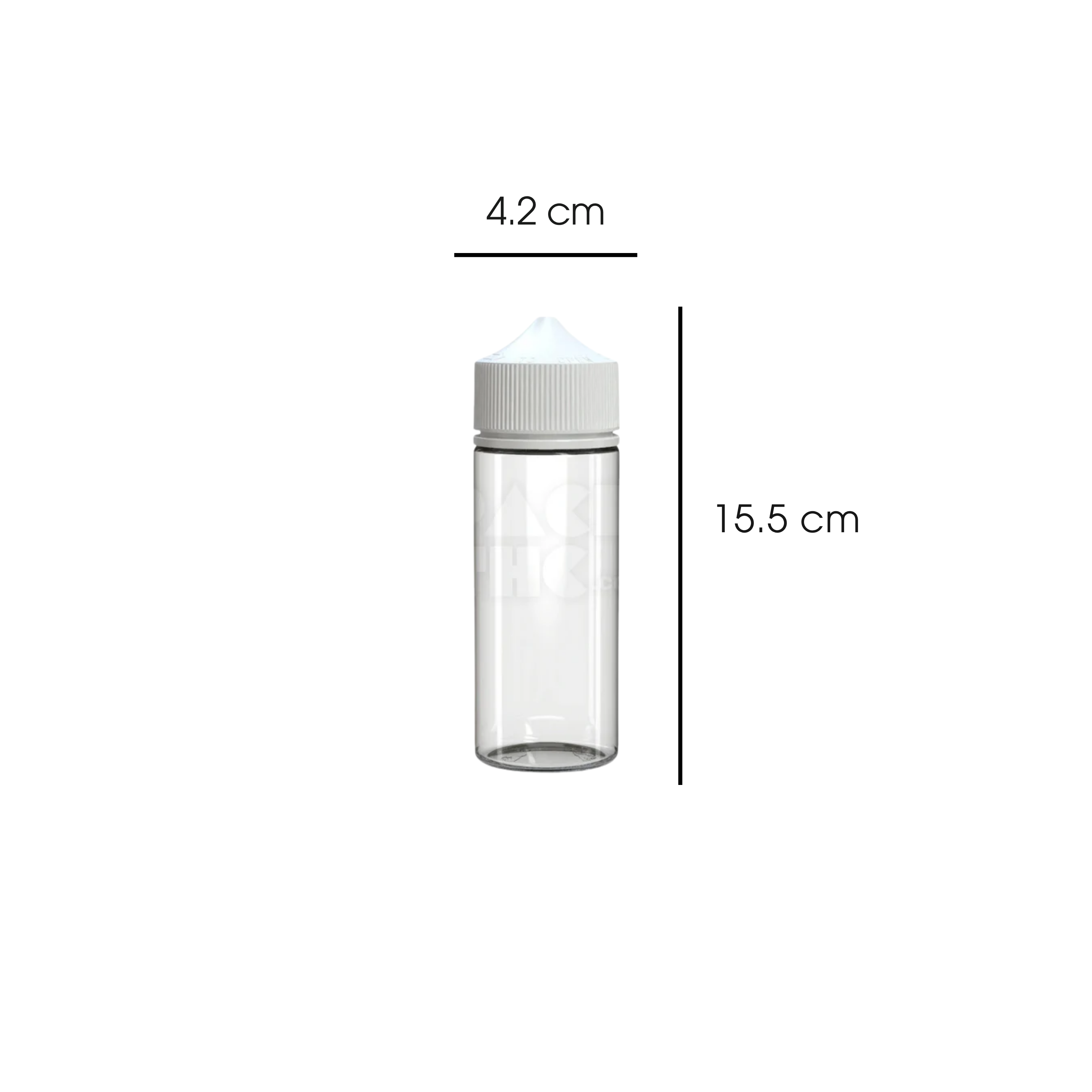120ml Child Resistant Unicorn Bottle Clear with White Cap - (400 count)