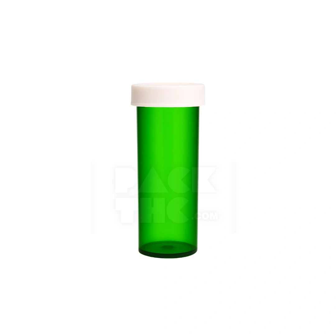 13 dram push turn cr bottles green