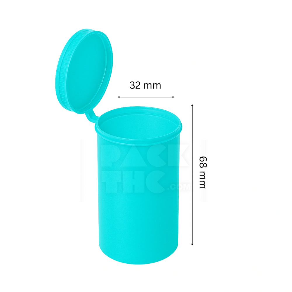 13 DRAM POP TOP VIAL - AQUA BLUE - (315 COUNT)