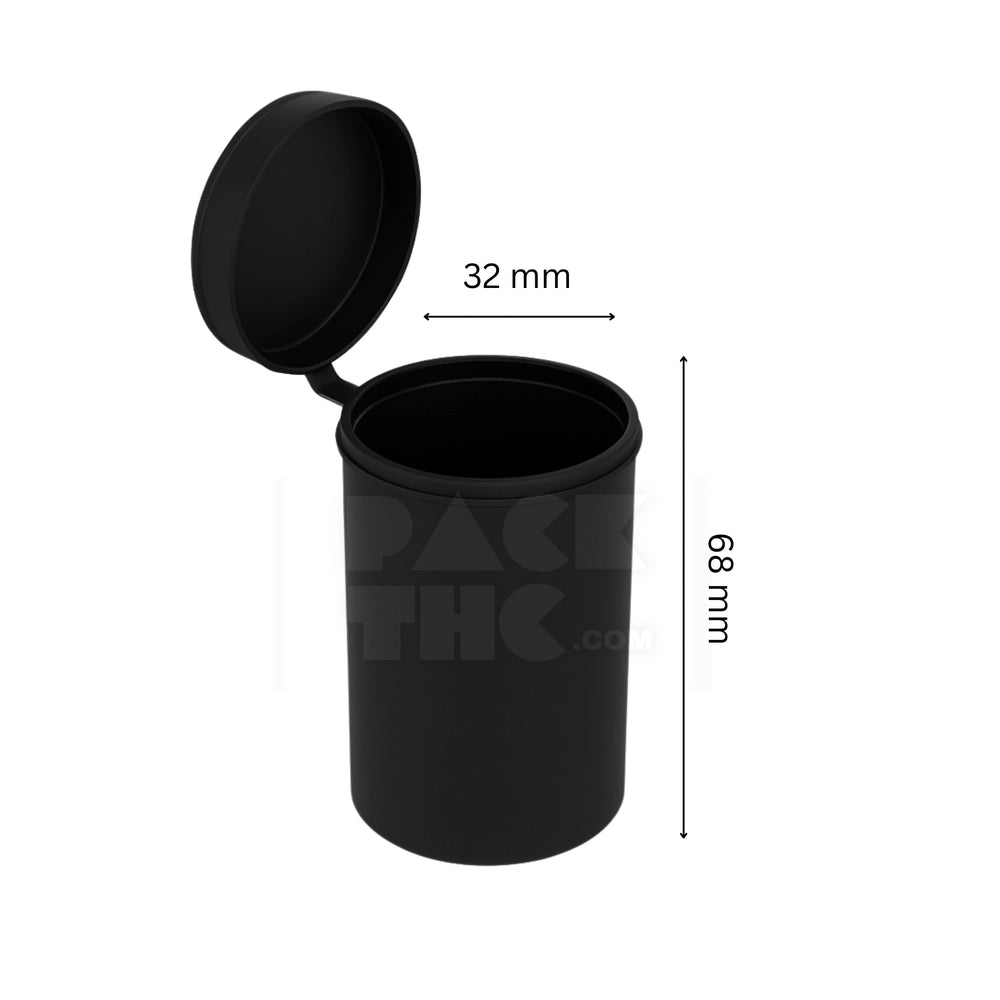 13 DRAM POP TOP VIAL - BLACK - (315 COUNT)