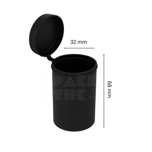 13 DRAM POP TOP VIAL - BLACK - (315 COUNT)