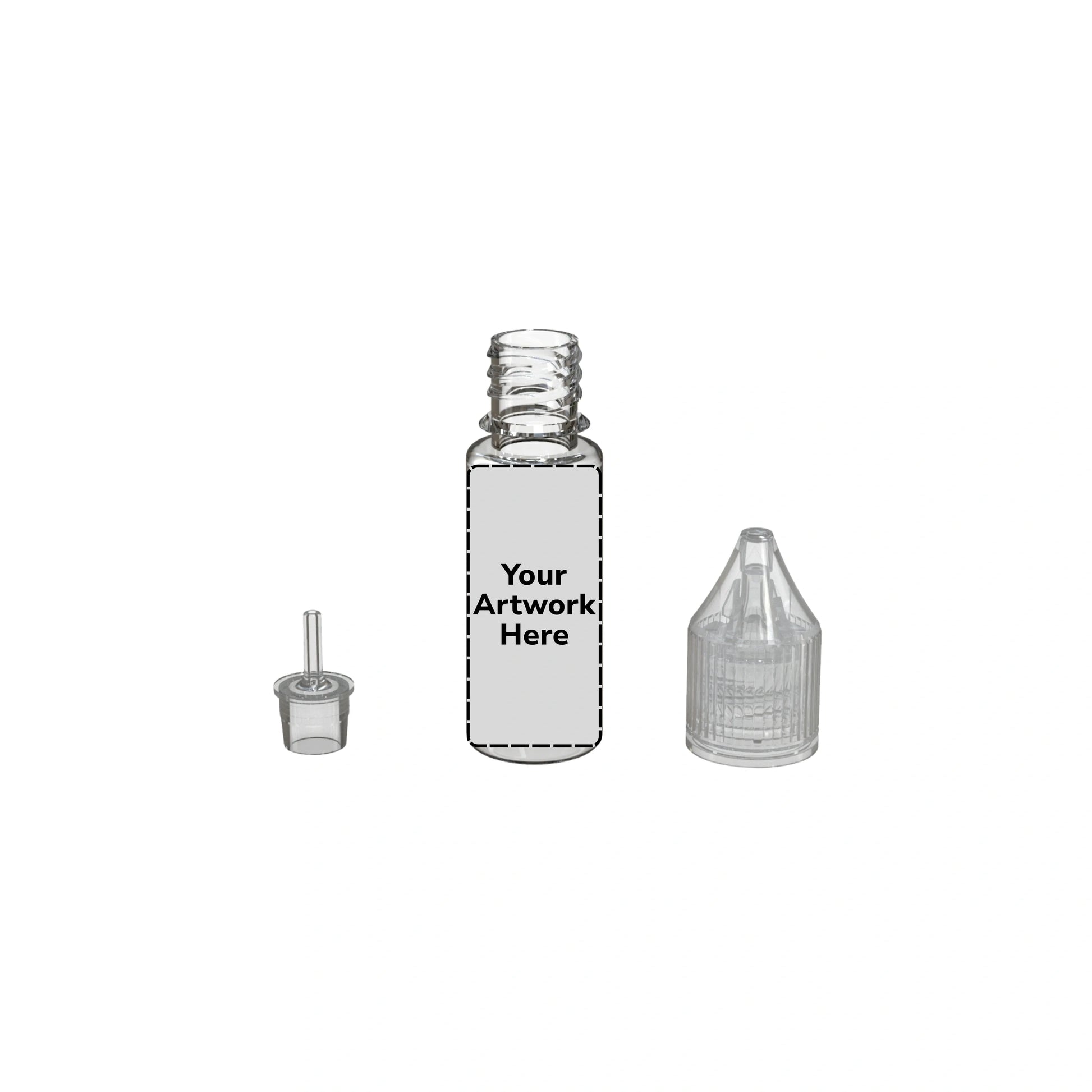 15ml unicorn bottle clear clear cap