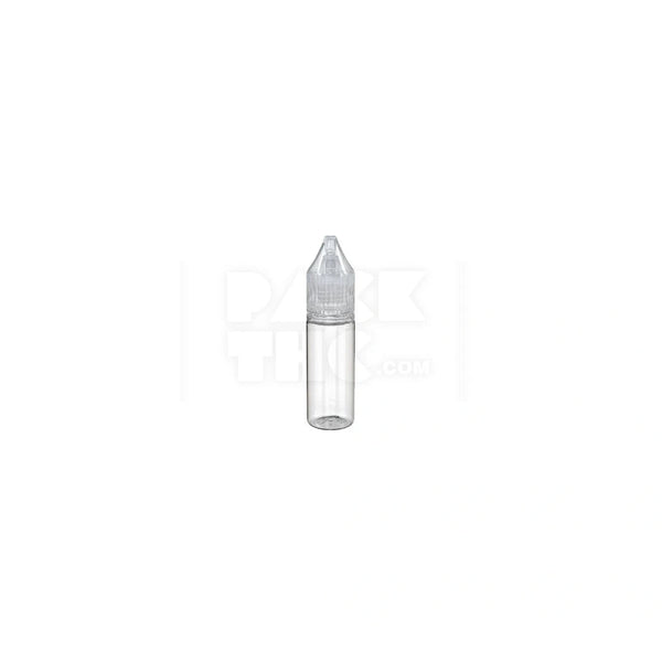 15ml PET Reducer Unicorn Bottle Clear Black Cap - (1000 count)
