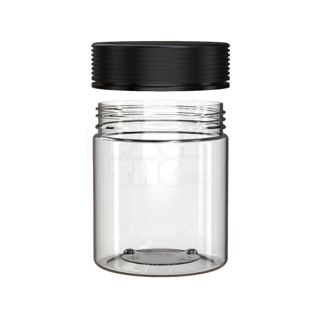 18.5oz 550cc spiral cr xl container clear natural black cap 60 count