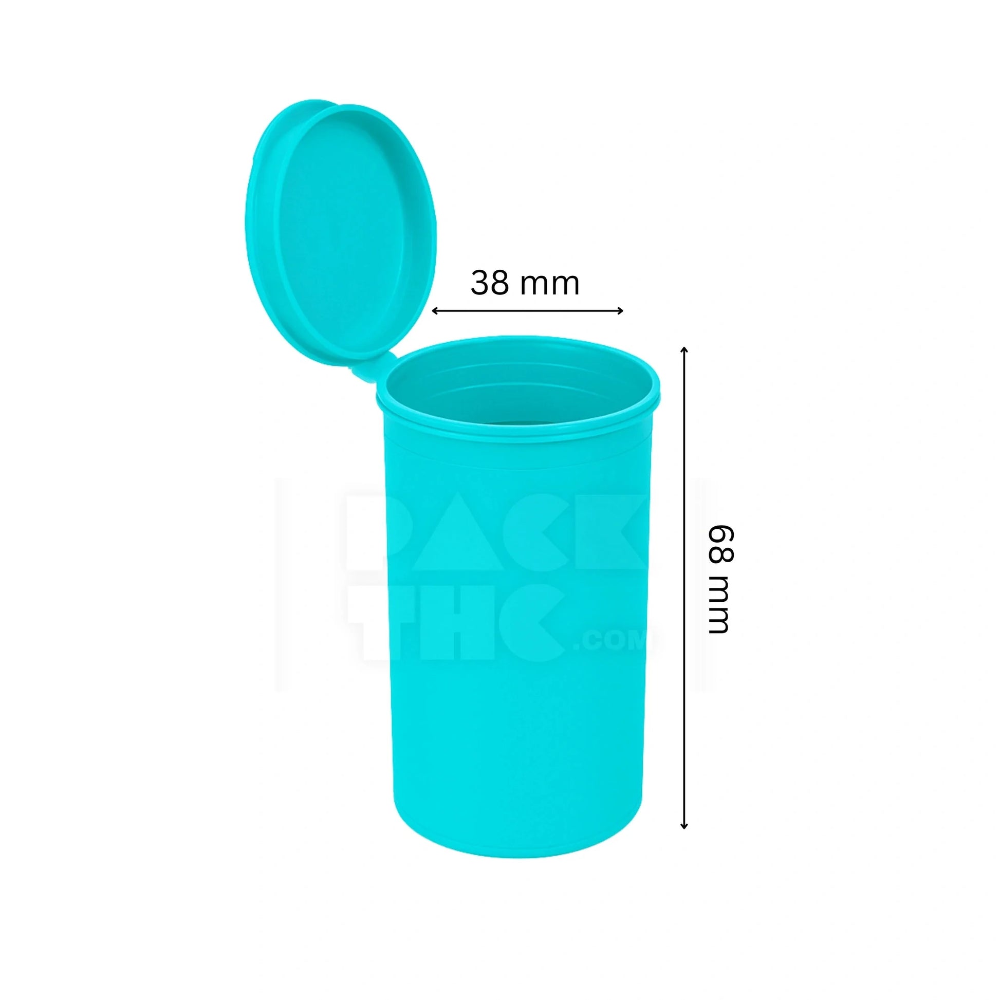 19 dram pop top vial 1 8oz aqua blue