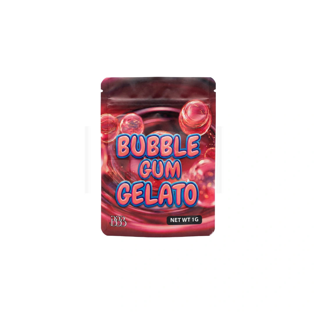 1 Grams Bubble Gum Mylar Bag (100 Count / Case)