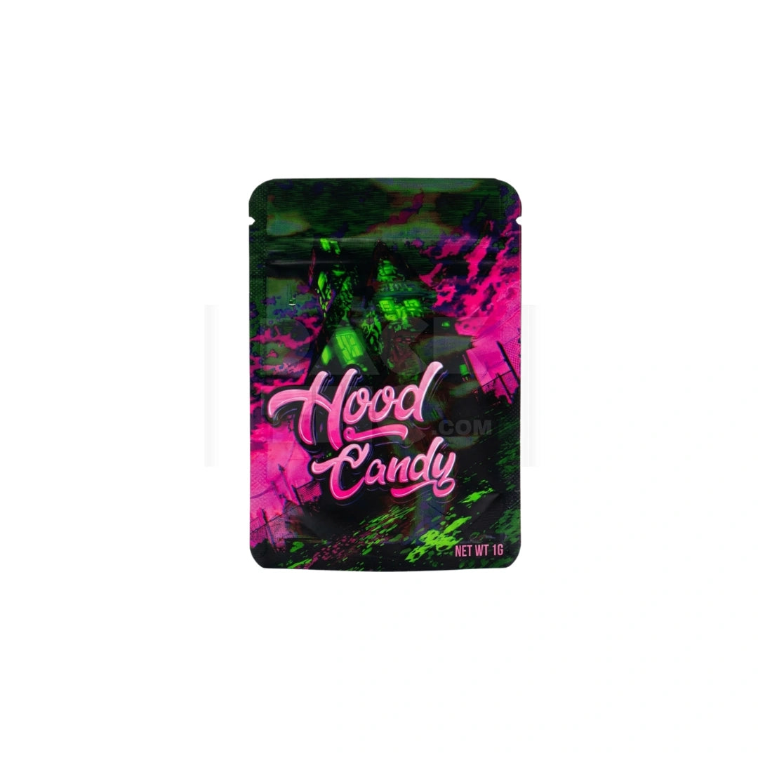 1 Grams Hood Candy Mylar Bag (100 Count / Case)