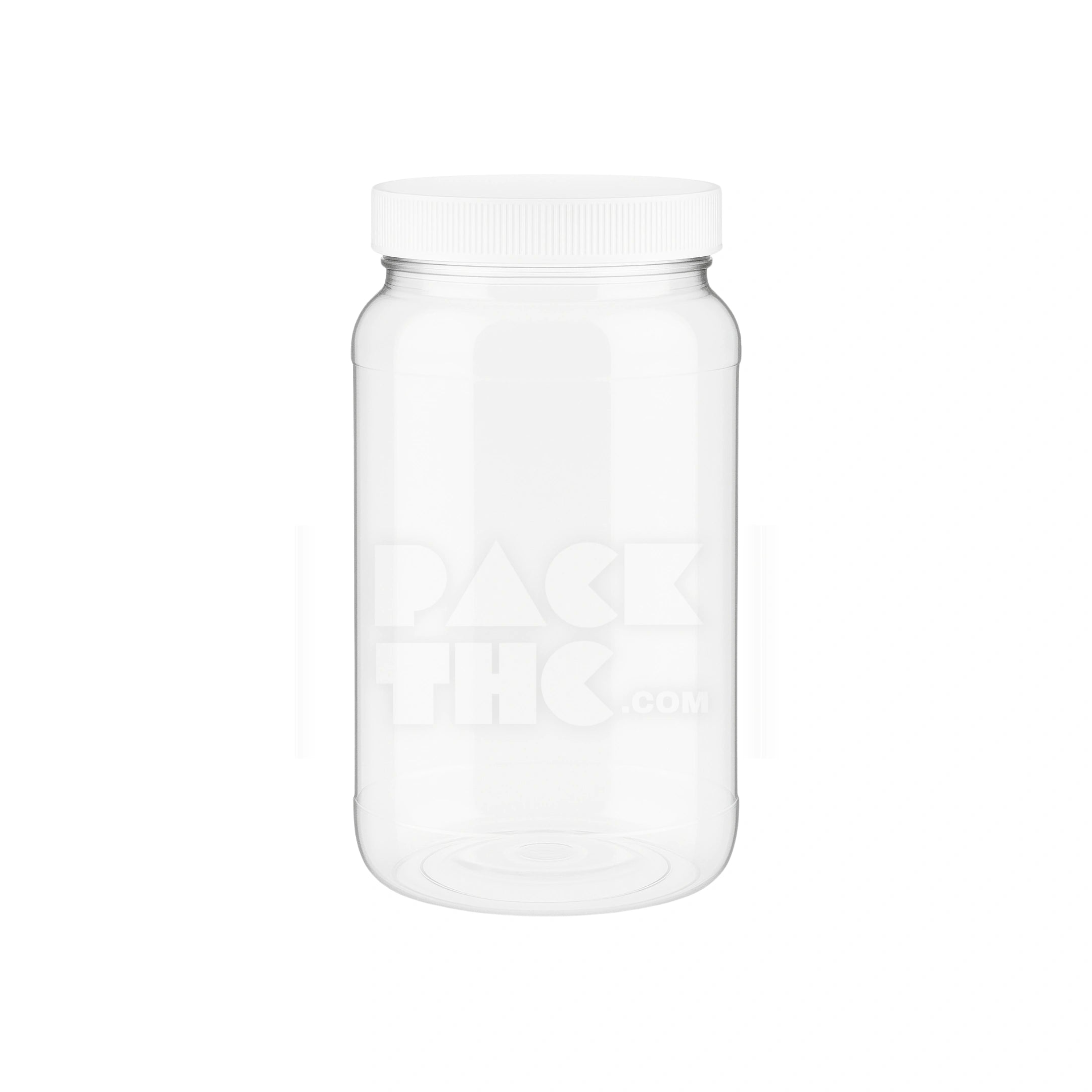 1 2 gallon clear pet wide mouth jar clear white lid