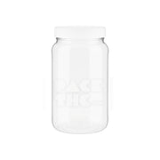 1 2 gallon clear pet wide mouth jar clear white lid