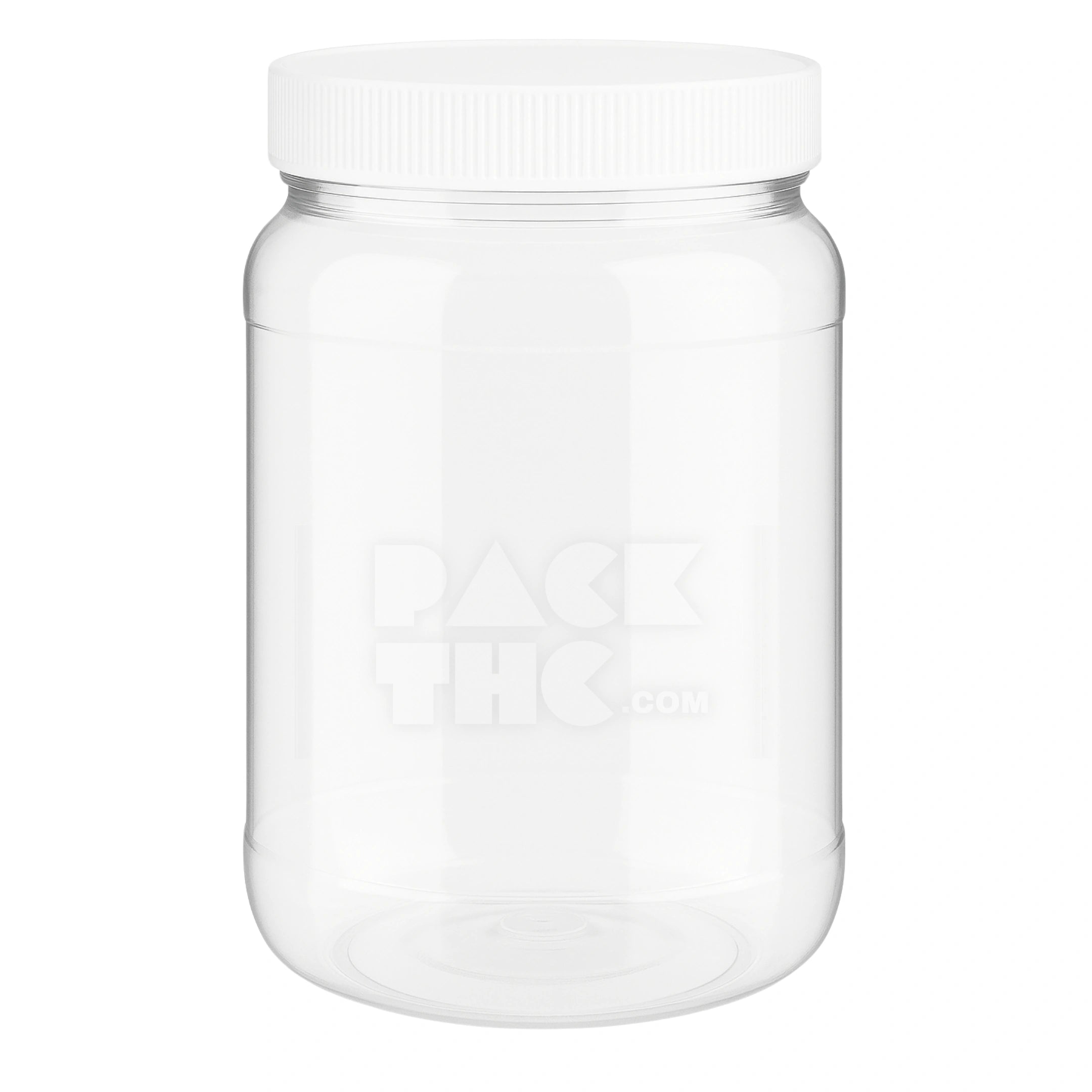 1 gallon clear pet wide mouth jar clear white lid